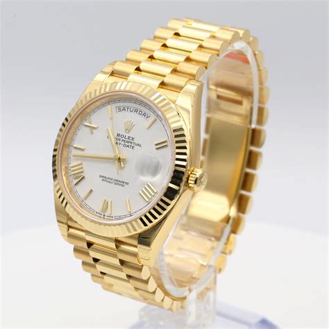 rolex white and yellow gold